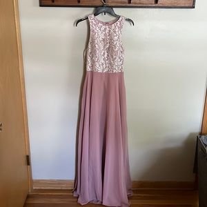Azazie dusty rose bridesmaids dress